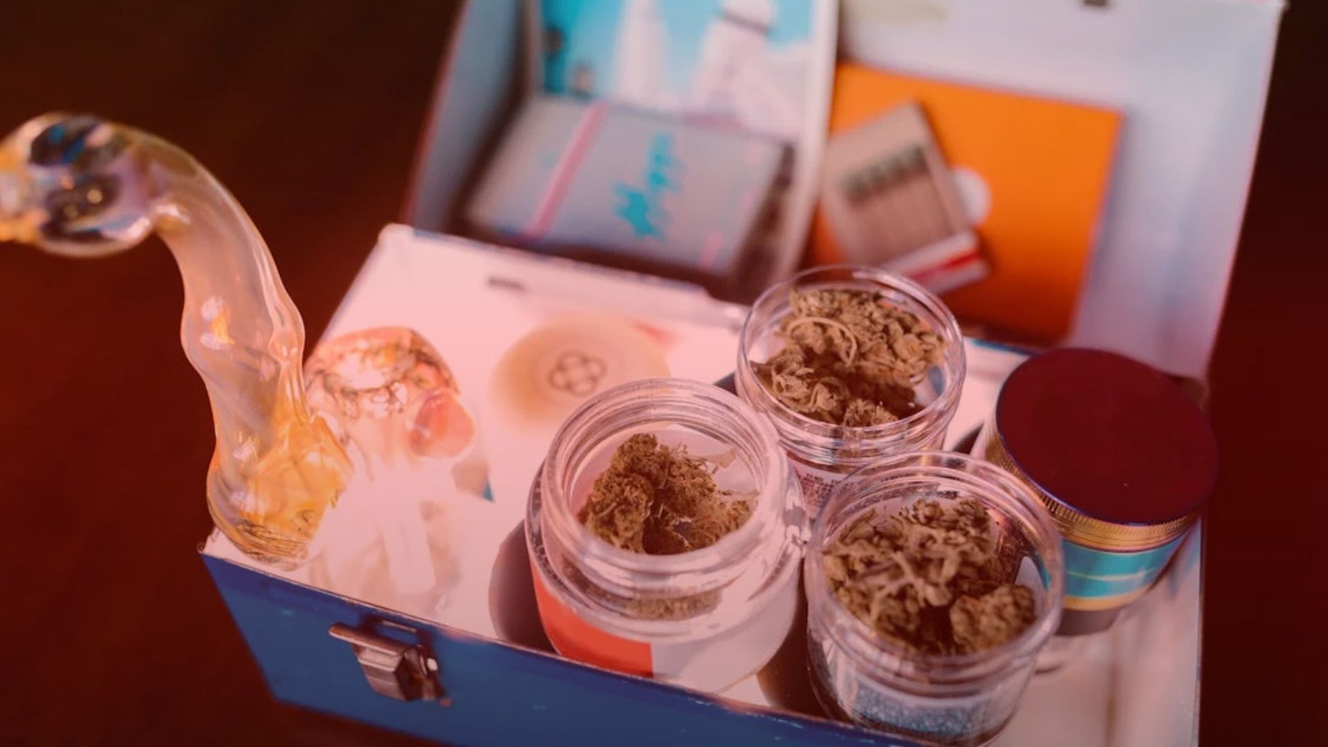 Nature's Canopy House A curated box featuring jars of dried herbs, select cannabis, rolling papers, and a glass pipe. Dispensary In Mississauga